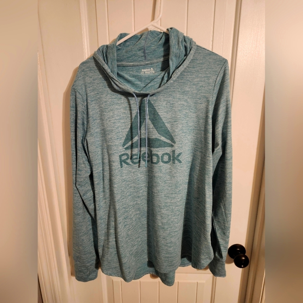Reebok Green Sweater with Cowl Neck and Relaxed Fit. Size: XXL